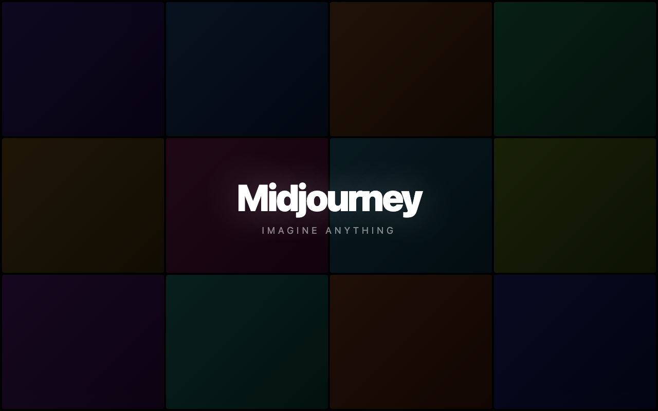 Midjourney Web UIのトップページ
